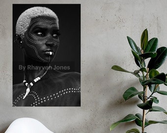 Pearl African Wall Art | African Portrait Poster | Contemporary Art Poster