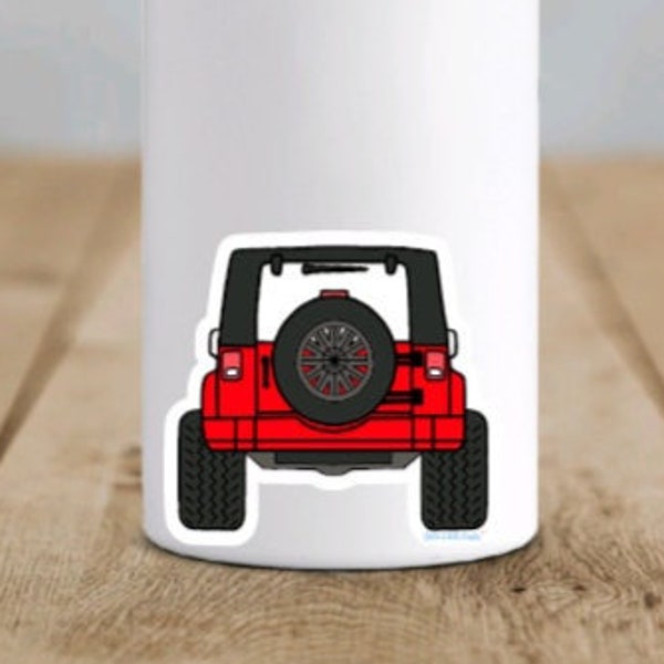 Red Off Road Truck Waterproof Vinyl Sticker Decal For Jeep, Car, Laptop, Water Bottle, Hydro Flask, Tumbler, Etc. + FREE SHIPPING!