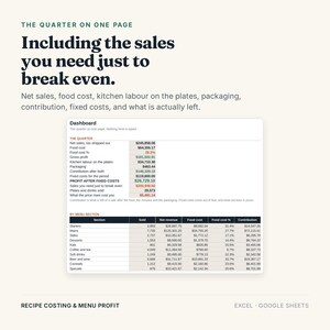 Recipe Costing Spreadsheet, Excel Google Sheets, Restaurant Food Cost Calculator, Menu Engineering and Plate Cost Tracker (Digital Download) bild 13