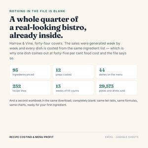 Recipe Costing Spreadsheet, Excel Google Sheets, Restaurant Food Cost Calculator, Menu Engineering and Plate Cost Tracker (Digital Download) bild 16