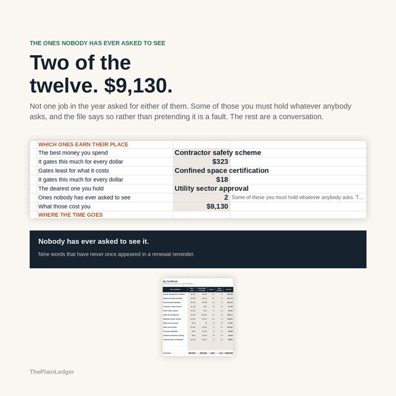 Compliance & Certification Cost Tracker Spreadsheet | True Cost of Accreditation Excel Google Sheets Template | Audit and Renewal Log bild 5