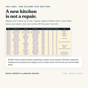 Rental Property Tracker: Excel, Google Sheets Landlord Spreadsheet (Digital Download) bild 8