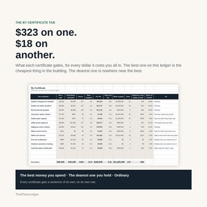 Compliance & Certification Cost Tracker Spreadsheet | True Cost of Accreditation Excel Google Sheets Template | Audit and Renewal Log bild 4
