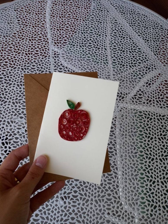 Teacher Appreciation Greeting CardTeach Love InspireBlank Greeting CardBlank Note CardBack To SchoolApple Teacher CardPenmanship