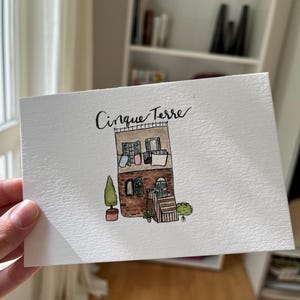 Cartão postal personalizado em aquarela/ Presente de viagem/ Presentes para ela/ Presentes para ele/ Pintura em aquarela/ Pintura feita à mão/ Presentes para negócios/ Damas de honra
