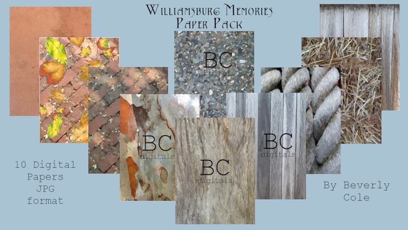 Williamsburg Memories Paper Pack for Paper Crafting. Ten image 0