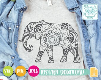 Download Mandala Elephant Svg Etsy