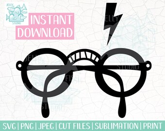 Download Harry potter glasses svg | Etsy