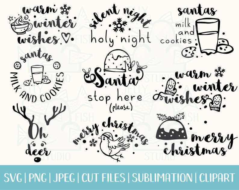 Download Merry Christmas Quotes Winter Clipart Vector Bundle Funny Christmas Sayings Svg Bundle Christmas Sublimation Designs Svg Clip Art Art Collectibles Vadel Com