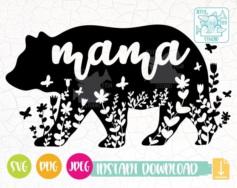 Free Free Mama Bear Svg With Flowers 293 SVG PNG EPS DXF File