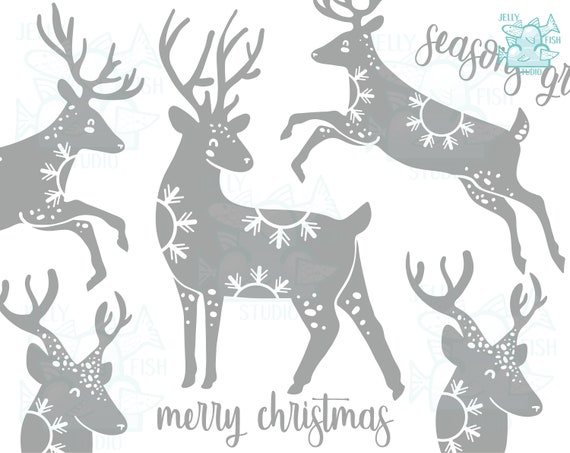 Download Reindeer Svg Rudolph Christmas Deer Svg Reindeer Clipart Etsy