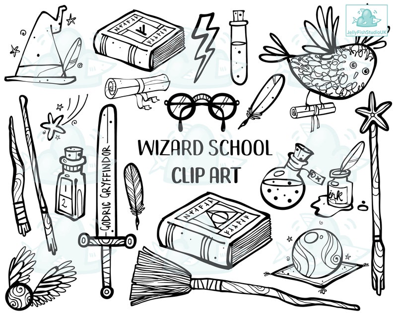 Download Harry Potter SVG Clipart Set Hogwarts Wizard Vector | Etsy