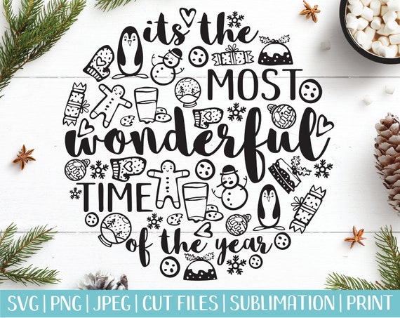 Download Christmas Sayings Svg Merry Christmas Quotes Svg Vector Etsy
