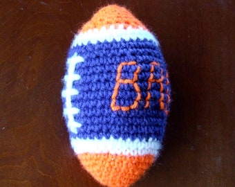 CROCHET PATTERN For Mini Team Football - In Your Team Colors - 7"