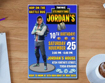 birthday invitation birthday party party card party invitation - fortnite ps4 precio peru