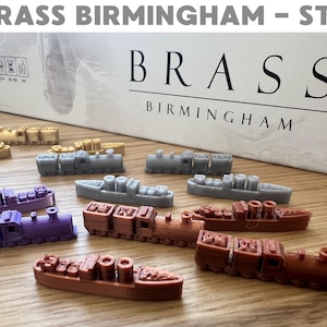 STL File - Pawns for Brass Birmingham, Trains and Boats