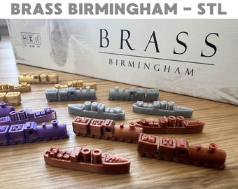 STL File - Pawns for Brass Birmingham, Trains and Boats