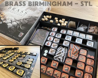 STL File - Insert for BRASS BIRMINGHAM game with quick setup
