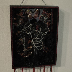Black Angel Hanging Shadow Box Wall Piece