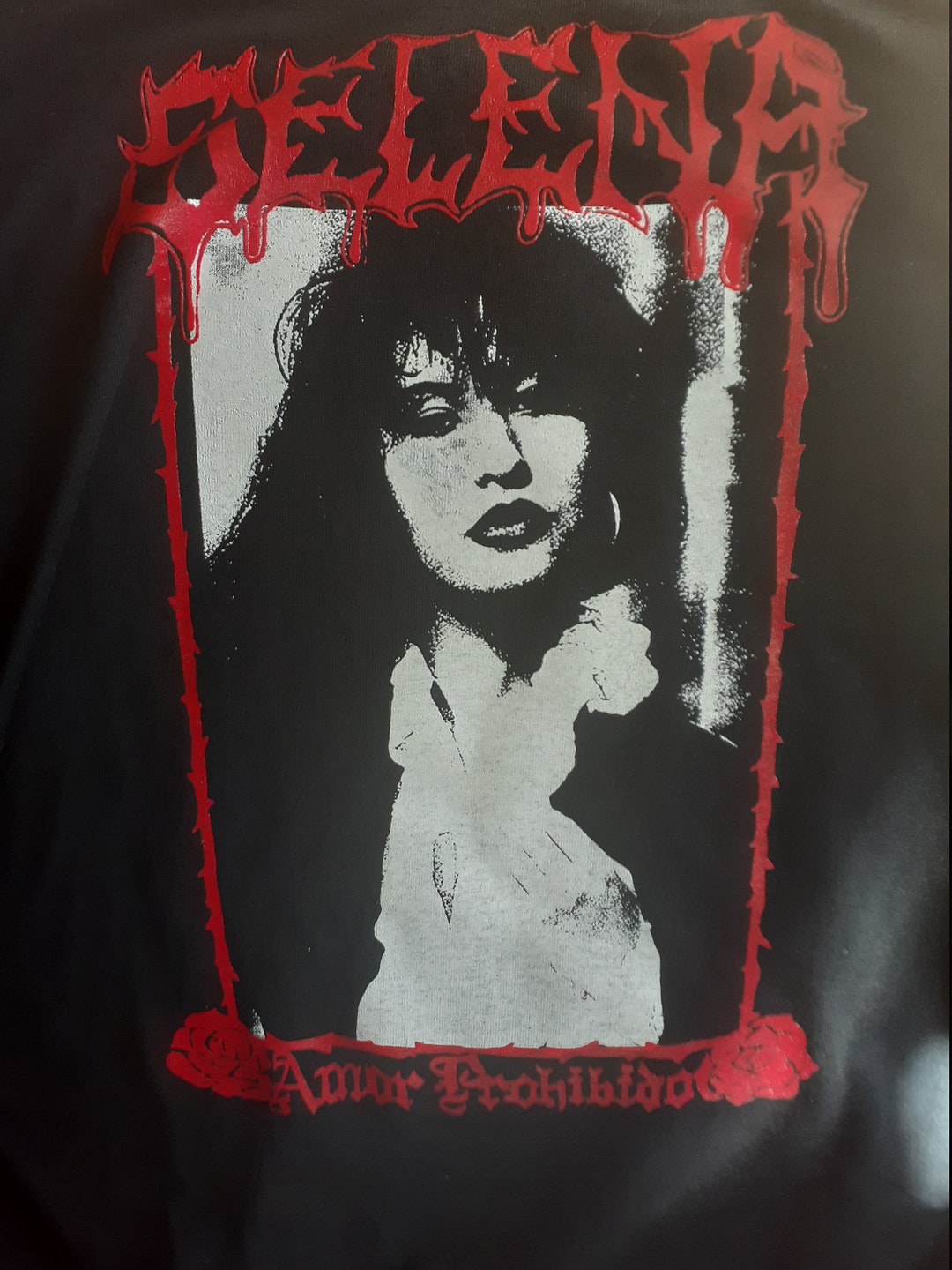 T-shirt Vintage Années 90 Selena - Motif "Amor Prohibido" - Taille XL - Coton Lourd - Occasion Très Bon état