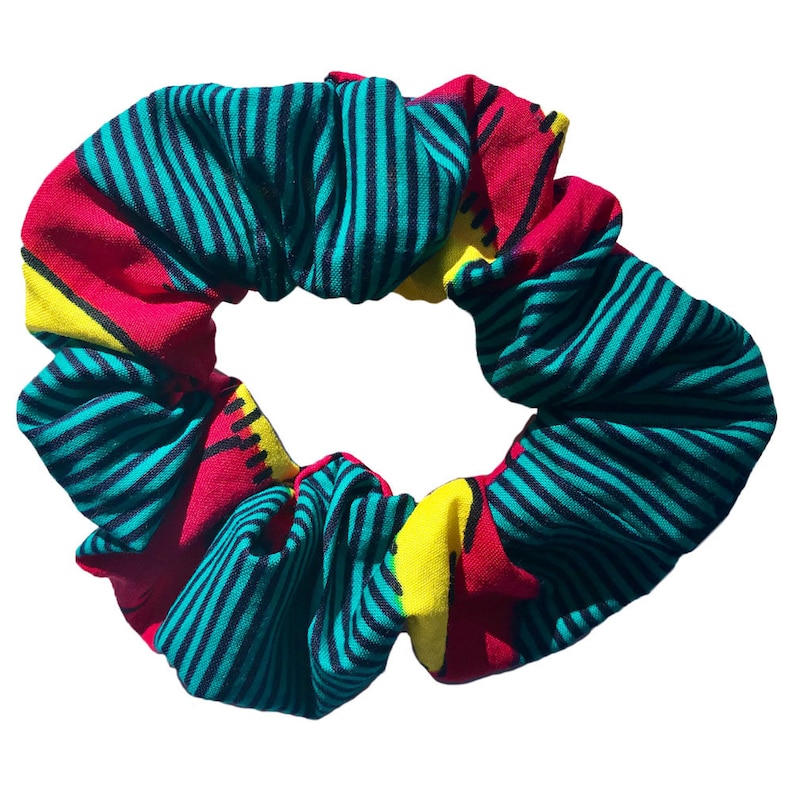 Colourful African Ankara Wax Print Scrunchie