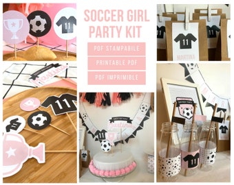 Printable Party Kit Soccer Girl