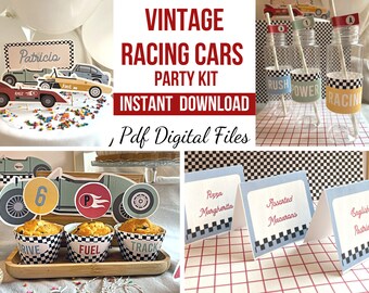 Racing Cars Party Bundle Printable Party Supplies Digital File - Etsy