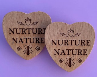 Nurture Nature wood pin