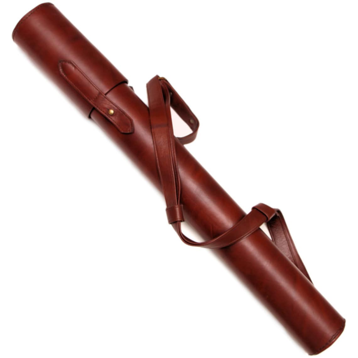 Leather Document Tube by Magnoli Props Etsy