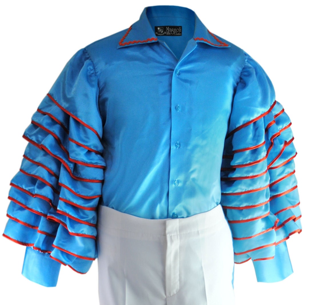rumba shirt with ruffles