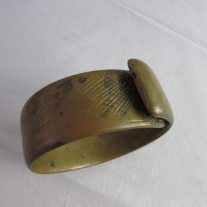 Bracelet Antique African solid brass Cuff Bracelet  hand crafted