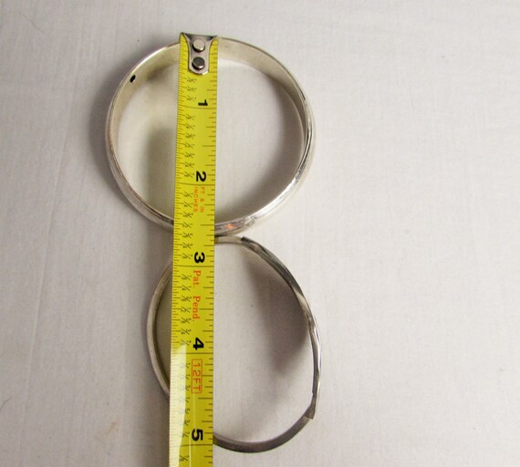 TWO STERLING SILVER Bangle Bracelets View 2