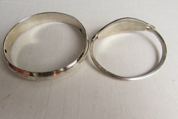 TWO STERLING SILVER Bangle Bracelets View 3