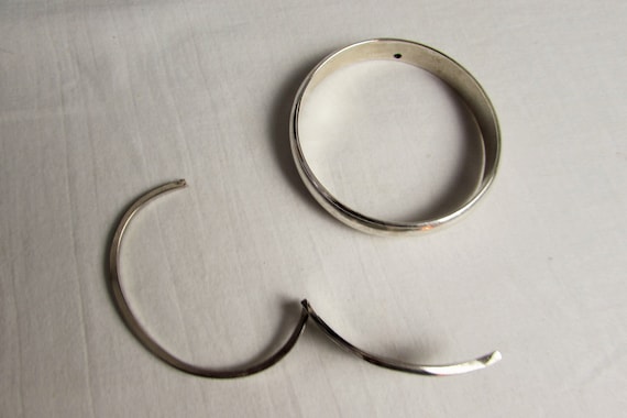TWO STERLING SILVER Bangle Bracelets View 6