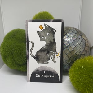 Cartas del Tarot del Gato Negro - Tarot de los Gatos - Baraja del Tarot 78 - Baraja clásica de adivinación del futuro para principiantes