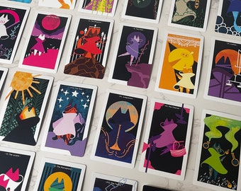Wizard Cat Tarot Deck: 78 Illustrated Cards & Guidebook