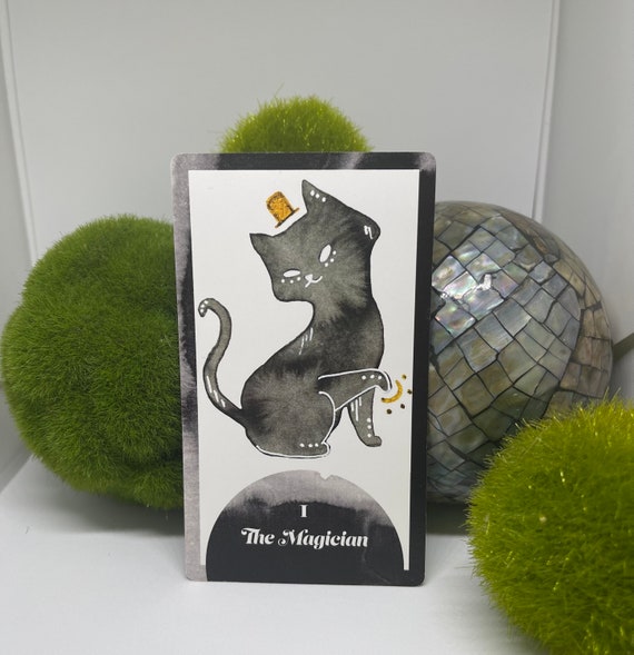 Black Cat Tarot Deck: Modern Minimalist Design, Future Telling