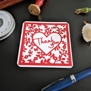 Heart-filled Thank You - Personalized Greeting Card