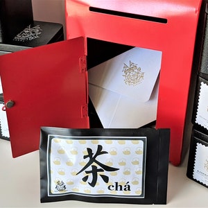 Thé: Cha Tea Card - Carte postale avec thés (Canada US Livraison gratuite)