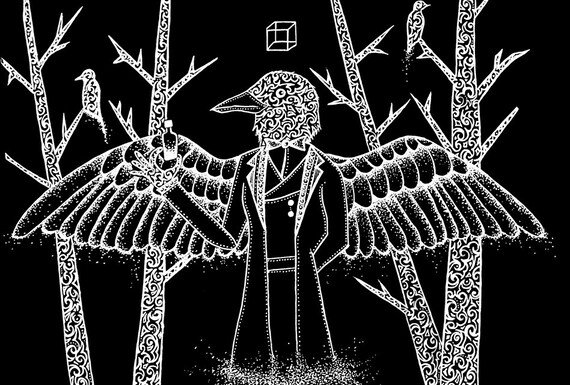 Mr Crow Rusty Lake Art Print 8x12 Etsy Mr Crow Rusty Lake Art Print 8x12 Etsy