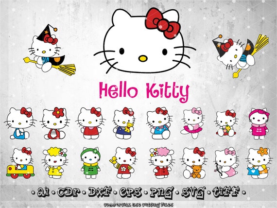 Download Free Hello Kitty Svg Hello Kitty Bundle Kitty Cut File Kitty Etsy SVG Cut Files
