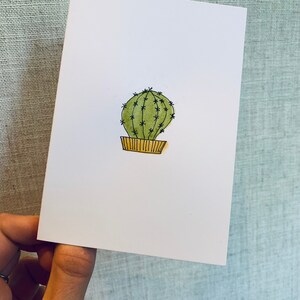 Carte de voeux de cactus//fait à la main