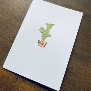 Tarjeta de felicitación de cactus // Hecho a mano