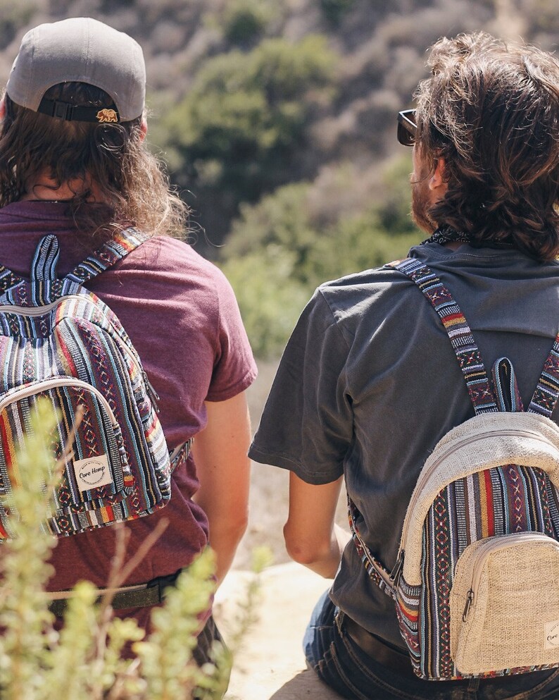 Mini Boho Hemp Backpack Mini Backpack Purse for Women Gift Etsy