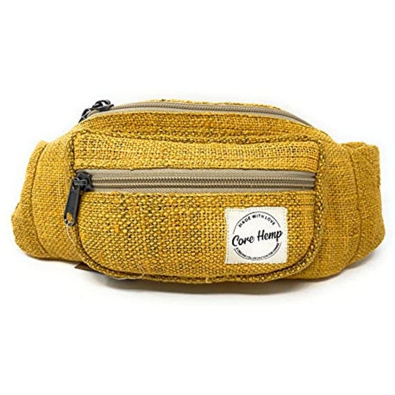 yellow fanny pack travel
