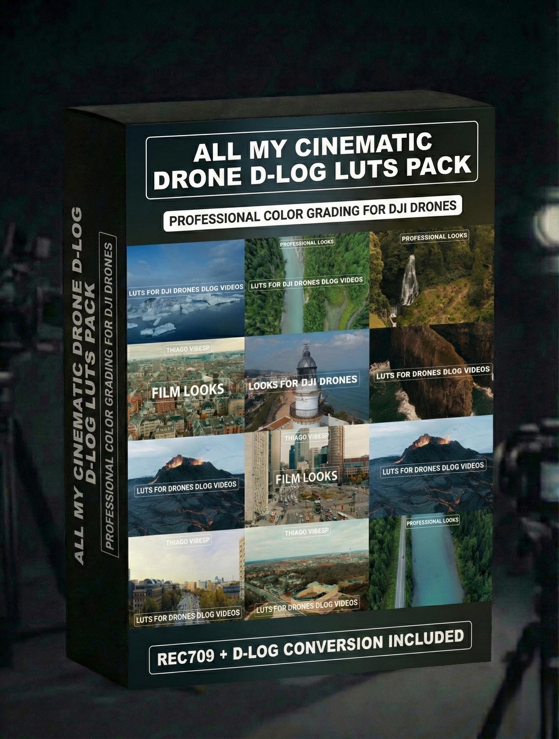 Cinematic Drone D-log LUTs - Professional Color Grading