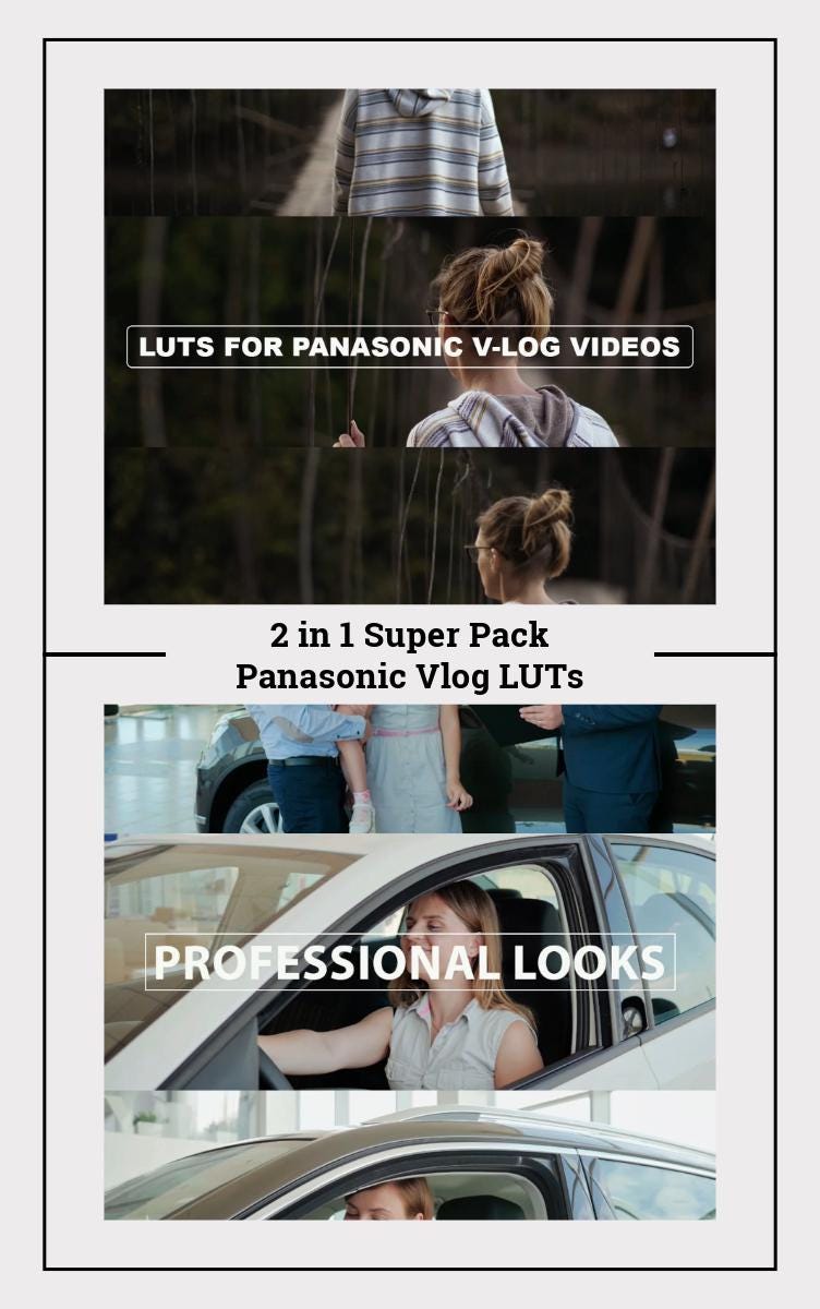 Cinematic LUTs for Panasonic V-Log: .CUBE Color Grading Pack (Digital Download)