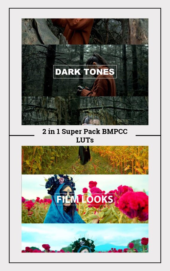 Cinematic Luts for BMPCC 4K and 6K LUT Pack for Blackmagic Film