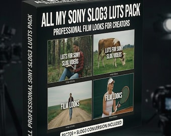 Sony S-Log LUTs: Cinematic Color Grading Video Presets + Portfolio Website Template HTML