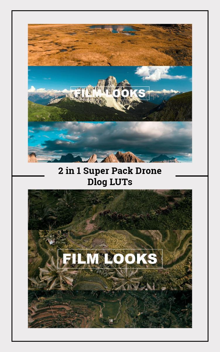 Cinematic Drone LUTs | D-Log Presets for DJI (Digital Download)